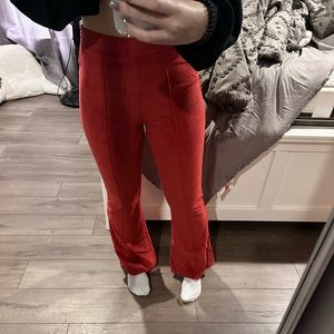 Aerie Velvet Ribbed flare pants